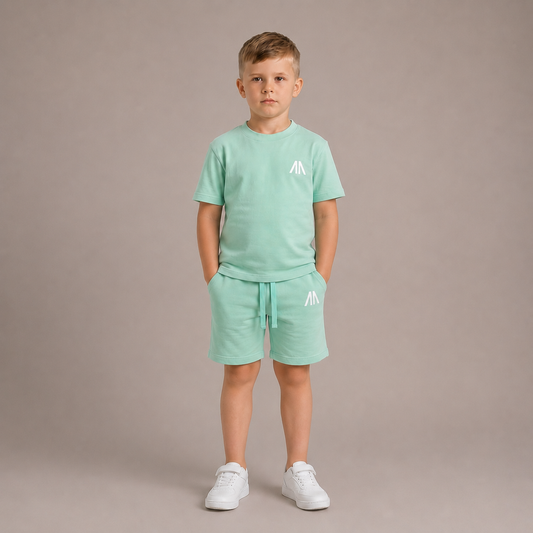 Kinder Zomerset - Mint Groen (T-shirt + Broek)