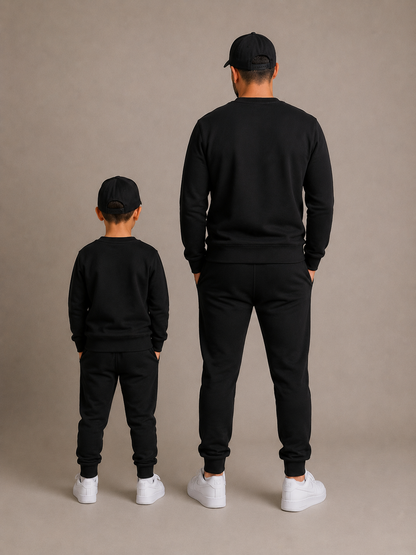 Vader + Zoon Tracksuit – Zwart