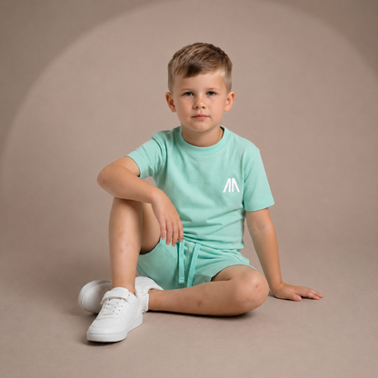 Kinder Zomerset - Mint Groen (T-shirt + Broek)