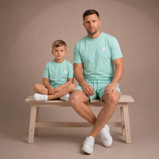 Vader + Zoon Zomerset (2 Zomersets) Mint Groen