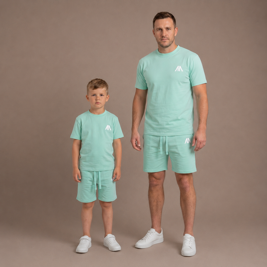 Vader + Zoon Zomerset (2 Zomersets) Mint Groen