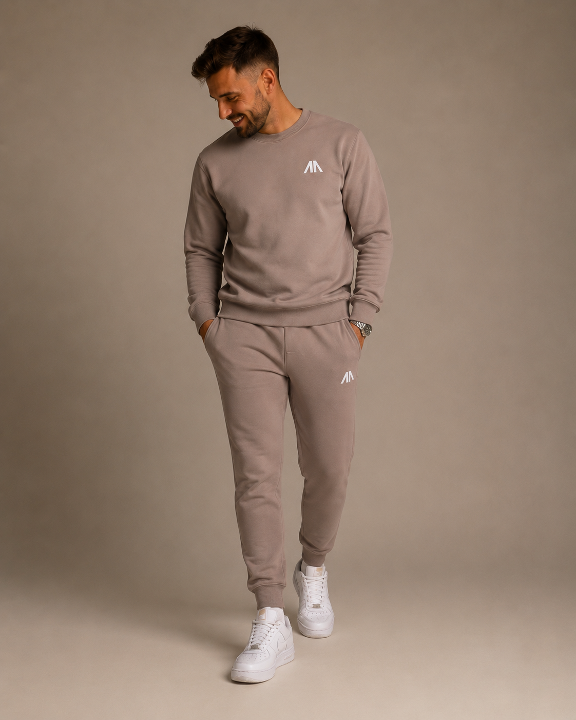 Heren Tracksuit – Taupe