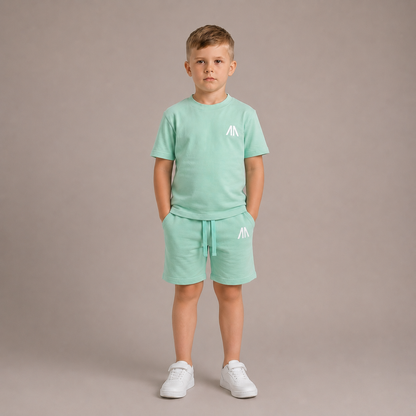 Kinder Zomerset - Mint Groen (T-shirt + Broek)